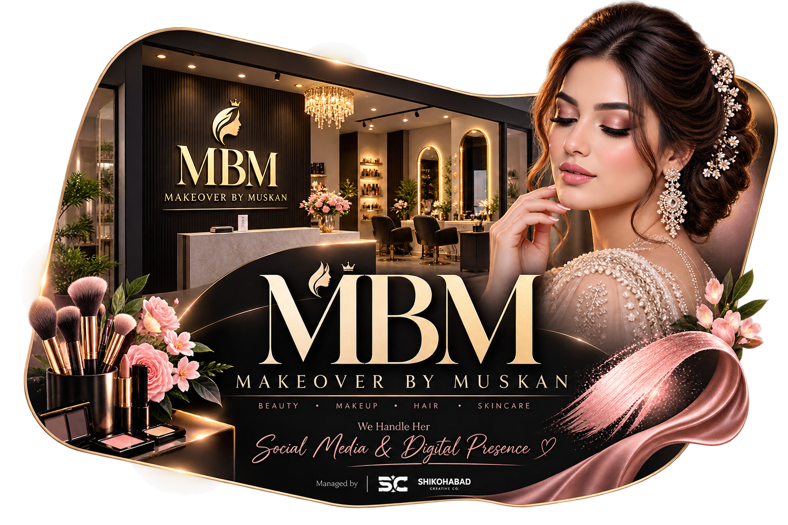 Creative presentation for Muskan Makeup