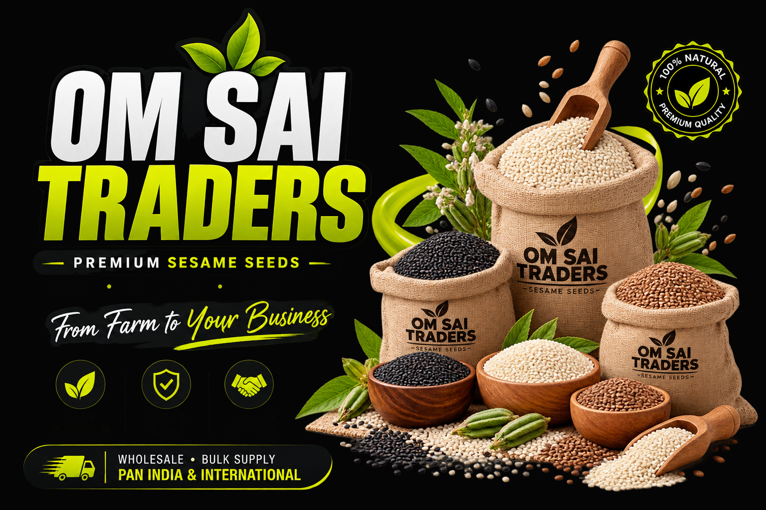 Creative presentation for Om Sai Traders